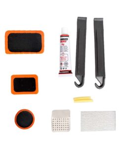 Kit Riparazione per Pneumatici Bicicletta Riparazione Camera d'Aria Bici Moto Veicoli con Pneumatici in Gomma Kit da 12 Pezzi - ASDSHOP