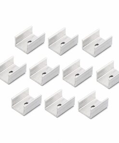 10 PZ Clip Guida Gancio Metallico per Fissaggio della Striscia Led Neon Flex SL241110