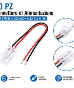 Alternative view of 10 PZ Connettore di Alimentazione Per Striscia Led Neon Flex SL241110