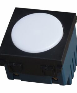 Serie Civile ETTROIT Nero Compatibile Con Vimar Arke (Lampada Led Segnapasso 2M 220V 4000K)