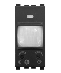 Alternative view of Serie Civile ETTROIT Nero Compatibile Con Vimar Arke (Sensore Movimento e Crepuscolare 1M)