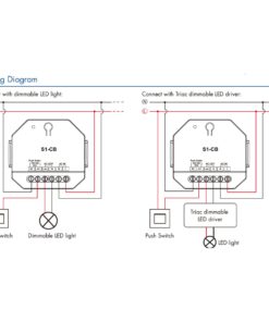 Interruttore Led Triac Dimmer Bluetooth APP Casambi, Pulsante NO, RF 2.4GHz, Per Lampada Led Dimmerabile 220V 1.5A Max 360W 0-100% - immagine 5
