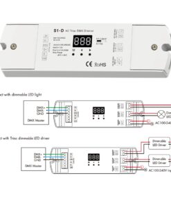 Dimmer DMX512 Triac 2 Canali per Lampade LED Dimmerabili 220V Taglio di Fase, Driver Triac, Alogene e Incandescenza, 1A/CH, RDM, S1-D - immagine 4