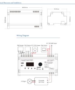 AC Triac Dimmer DALI-2 DMX512 1-10V RF Push Pulsante (5 In 1), 6A 220V 110V Max 1440W, SK1 - ASDSHOP