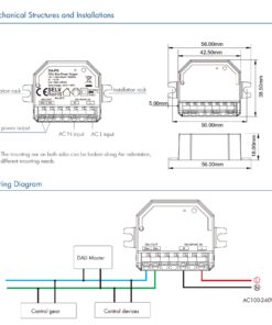 Mini Alimentatore Bus DALI, Input 220V, Uscita 16V DC Max 200mA, Protezione da Cortocircuito, per Master e Dispositivi di Controllo Illuminazione, 56X38X18mm Da Incasso - ASDSHOP