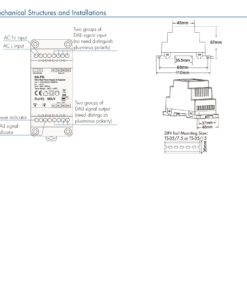 Alimentatore Bus DALI con Ripetitore Integrato, per Guida Barra DIN, AC220V, Uscita Max 200mA 16VDC, Estensione Linea fino a 1200 m, Protezione da Cortocircuito - immagine 4