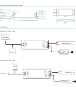 Dimmer DALI Pulsante 12V 24V 36V 48V 8A, 1 Canale Tensione Costante, Push Dim, DALI-2, PWM 2KHz 8KHz 16KHz, per Strisce LED Monocolore - immagine 4
