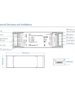 Led Dimmer DALI-2 AC Push Triac 0/1-10V, Pulsante NO, 12V 24V 36V 48V 20A, 1 Canale Tensione Costante, per Strisce LED Monocolore, V1-X - ASDSHOP