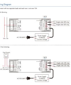 Led Dimmer DALI-2 AC Push Triac 0/1-10V, Pulsante NO, 12V 24V 36V 48V 20A, 1 Canale Tensione Costante, per Strisce LED Monocolore, V1-X - ASDSHOP