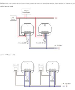Mini Dimmer DALI TRIAC per Lampade LED Dimmerabili 220V, Taglio di Fase, Pulsante NO, DALI-2, 1 Canale 1,5A Max 360W, 56X56X37mm Per Scatola Incasso - ASDSHOP