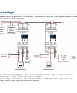 TRIAC DALI Dimmer Da Guida DIN, Con Display Digitale, Dimmerabile 220V Taglio di Fase, Pulsante NO, DALI-2, 1 Canale 1,5A Max 360W, 1 Indirizzo, Curva Lineare o Logaritmica - immagine 5