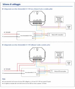 Mini Convertitore DALI a 0-10V 1-10V, Led Dimmer con Relè 10A, 1 Canale, Alimentato da Bus 16V, per Driver 0/1-10V e Luci LED Monocolore, 56X56X28mm da Incasso - immagine 5