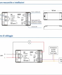 Interruttore DALI DT7, Relè 1 Canale con Contatto Pulito, Unità Relay per Luci e Carichi On Off 220V Max 10A, Zero Cross, DALI-2, Modulo Compatto - immagine 4
