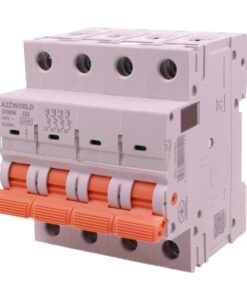 MCB Interruttore Magnetotermico Trifase 380V Curva C 4P 4M 10000A AC 400V IP20 GYM9H, Accoppiabile Con Bobina di Sgancio GA01231 GA01232, Disponibili 25A 32A 40A 63A (C63A) - ASDSHOP