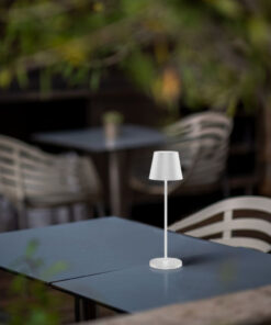 Lampada LED da Tavolo 1.5W Colore Bianco in Alluminio con caricatore Wireless e Touch Dimmerabile 3000K IP54 SKU 23445 - ASDSHOP