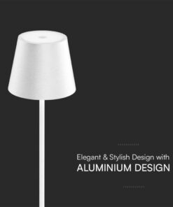 Lampada LED da Tavolo 1.5W Colore Bianco in Alluminio con caricatore Wireless e Touch Dimmerabile 3000K IP54 SKU 23445 - ASDSHOP