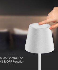 Lampada LED da Tavolo 1.5W Colore Bianco in Alluminio con caricatore Wireless e Touch Dimmerabile 3000K IP54 SKU 23445 - ASDSHOP