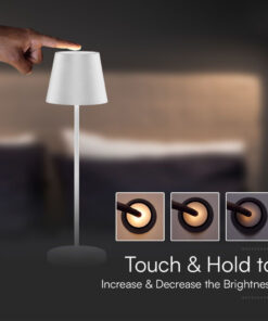 Lampada LED da Tavolo 1.5W Colore Bianco in Alluminio con caricatore Wireless e Touch Dimmerabile 3000K IP54 SKU 23445 - ASDSHOP