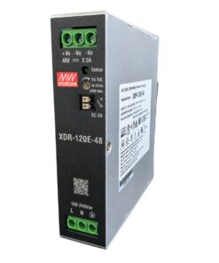 MW MEAN WELL XDR-120E-48 Trasformatore Rotaia Industriale 48V 120W 2,5A Barra Guida DIN Rail Power Supply Input 220V