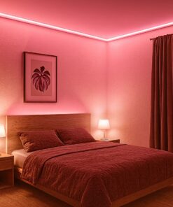 50M Striscia Led COB 8W/M 220V-240V 600lm IP65 CRI=80 Angolo 180°, 9 Colori Disponibili (Rosa) - immagine 3