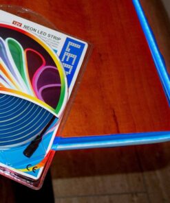 Striscia LED Neon 5M 8.5W/M 12V 120LED Modellabile e Tagliabile IP65 Angolazione 120°, 9 Colori Disponibili (Blu)