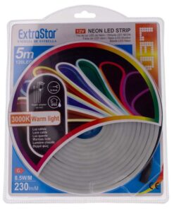 Alternative view of Striscia LED Neon 5M 8.5W/M 12V 120LED Modellabile e Tagliabile IP65 Angolazione 120°, 9 Colori Disponibili (Bianco Caldo 3000K)