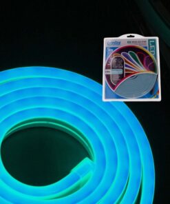 Alternative view of Striscia LED Neon 5M 8.5W/M 12V 120LED Modellabile e Tagliabile IP65 Angolazione 120°, 9 Colori Disponibili (Ice Blu)