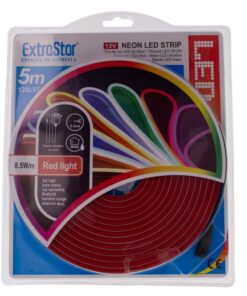 Alternative view of Striscia LED Neon 5M 8.5W/M 12V 120LED Modellabile e Tagliabile IP65 Angolazione 120°, 9 Colori Disponibili (Rosso)