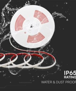 Striscia LED COB 220V 12.5W/m IP65, Bobina 10m con Spina Schuko (Bianco Caldo 3000K) - immagine 7