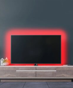Striscia LED SMD 2835 220V 11W/m IP65, Bobina 10m con Spina Schuko (Rosso) - immagine 3