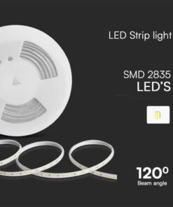 Striscia LED SMD 2835 220V 11W/m IP65, Bobina 10m con Spina Schuko (Verde) - immagine 4