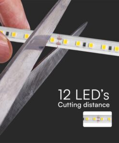 Striscia LED SMD 2835 220V 11W/m IP65, Bobina 10m con Spina Schuko (Verde) - immagine 8
