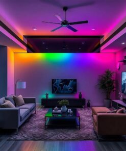 Kit Striscia Led Neon Flex RGB Magic Smart 3W/m 5m 30LED/m USB 5V con Telecomando e Bluetooth App LotusLamp SKU-24050 - immagine 3