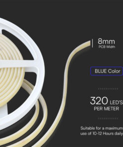 Alternative view of Striscia LED 24V 10W/m Impermeabile IP67, 5m, 840LM/M Larghezza 10mm Taglio 50mm, Disponibili 3000K 4000K 6400K (Blu)