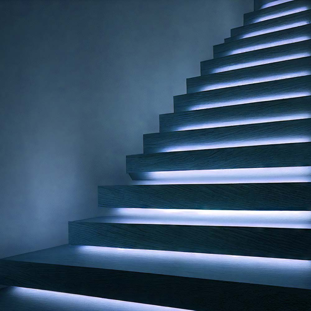 Striscia LED 24V 10W/m Impermeabile IP67, 5m, 840LM/M Larghezza 10mm Taglio 50mm, Disponibili 3000K 4000K 6400K (Blu) - immagine 4
