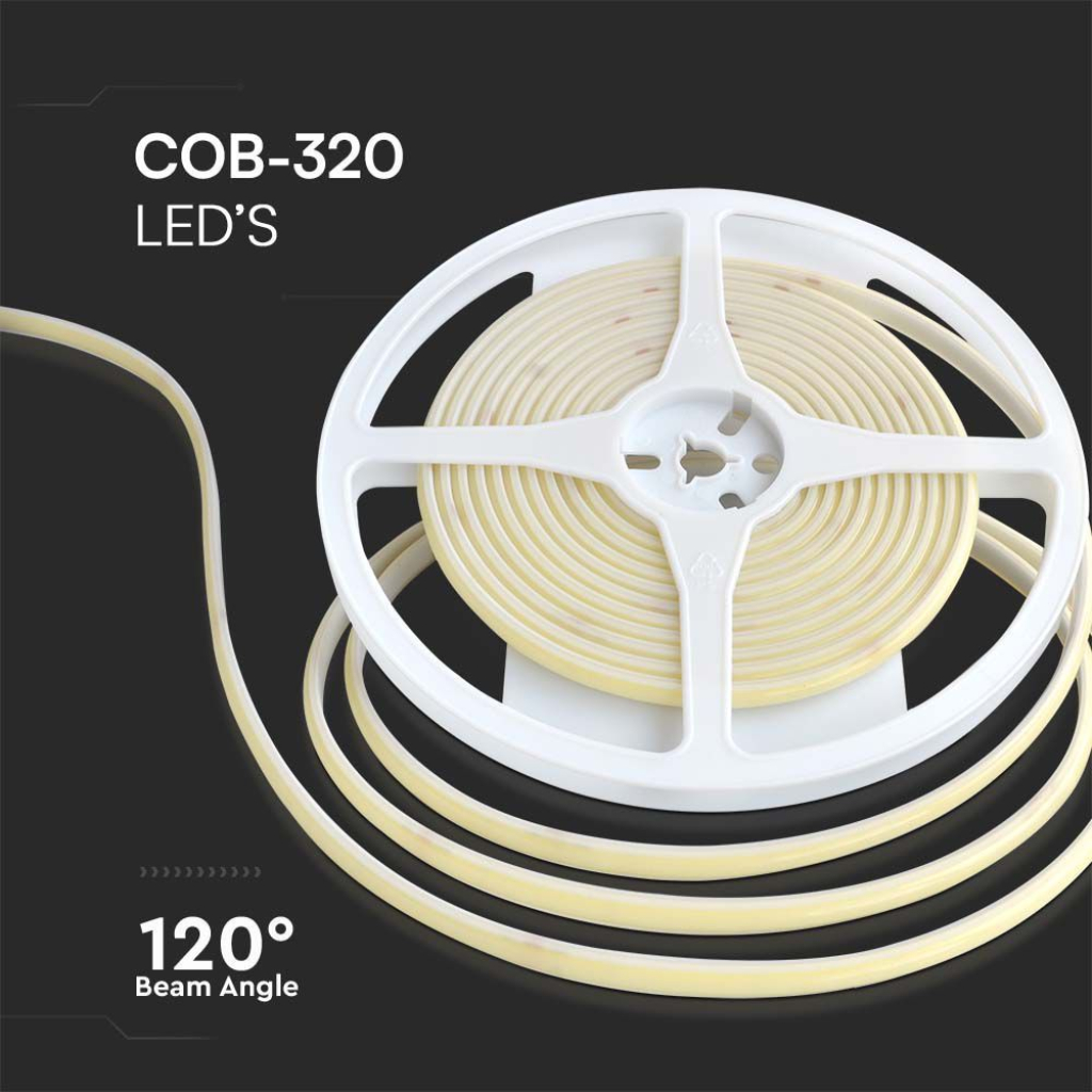 Striscia LED 24V 10W/m Impermeabile IP67, 5m, 840LM/M Larghezza 10mm Taglio 50mm, Disponibili 3000K 4000K 6400K (Blu) - immagine 5