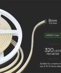 Alternative view of Striscia LED 24V 10W/m Impermeabile IP67, 5m, 840LM/M Larghezza 10mm Taglio 50mm, Disponibili 3000K 4000K 6400K (Verde)