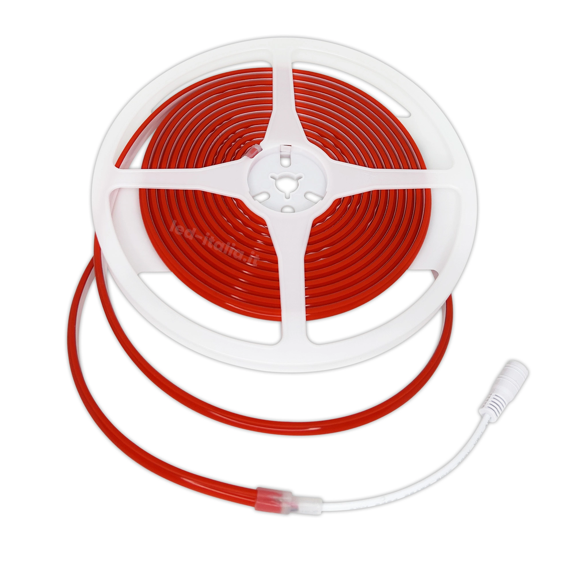 Striscia LED 24V 10W/m Impermeabile IP67, 5m, 840LM/M Larghezza 10mm Taglio 50mm, Disponibili 3000K 4000K 6400K (Rosso)
