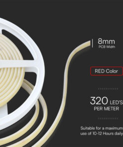 Alternative view of Striscia LED 24V 10W/m Impermeabile IP67, 5m, 840LM/M Larghezza 10mm Taglio 50mm, Disponibili 3000K 4000K 6400K (Rosso)