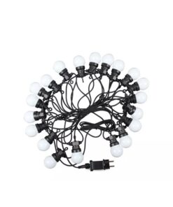 Stringa Catena Con 20 Lampade Led Freddo 6000K Rotolo da 10 Metri Per Giardino Festa Matrimonio Natale Halloween SKU-7440