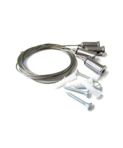 Kit Staffe Fissaggio a Sospensione Per Pannello Led 120x30 60x60 SV6059 SV6012 e Per Profilo Alluminio BA1814