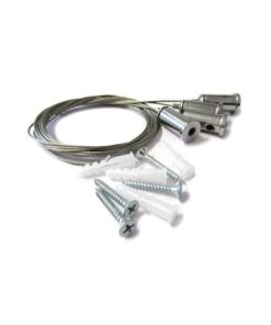 Kit Staffe Fissaggio a Sospensione Per Pannello Led 120x30 60x60 SV6059 SV6012 e Per Profilo Alluminio BA1814 - immagine 3