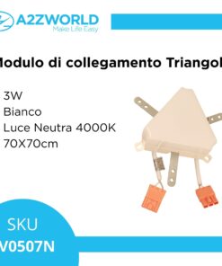 Modulo Triangolo 3W Bianco Neutro 4000K 70X70cm Per SV0506CCT - immagine 3