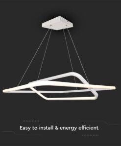 Alternative view of Lampadario LED a Sospensione 48W 5150lm Doppio Quadrato Incrociate Bianco 3000K Triac Dimmerabile SKU-14988