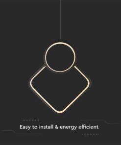 Lampadario LED a Sospensione 12W dal Design Moderno 28*196cm Colore Nero 4000K SKU-14999 - immagine 3