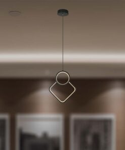 Lampadario LED a Sospensione 12W dal Design Moderno 28*196cm Colore Nero 4000K SKU-14999 - immagine 6