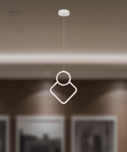 Lampadario LED a Sospensione 12W dal Design Moderno 28*196cm Colore Bianco 4000K SKU-15338 - immagine 4