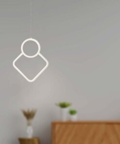 Lampadario LED a Sospensione 12W dal Design Moderno 28*196cm Colore Bianco 4000K SKU-15338 - immagine 5