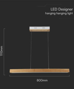Alternative view of Lampadario LED a Sospensione 12W Colore Legno 4000K SKU-23100
