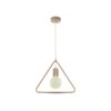 Lampadario a Sospensione Forma Triangolo in Metallo Colore Nero Opaco Con Portalampada E27 Max 60W SKU-3838 - ASDSHOP